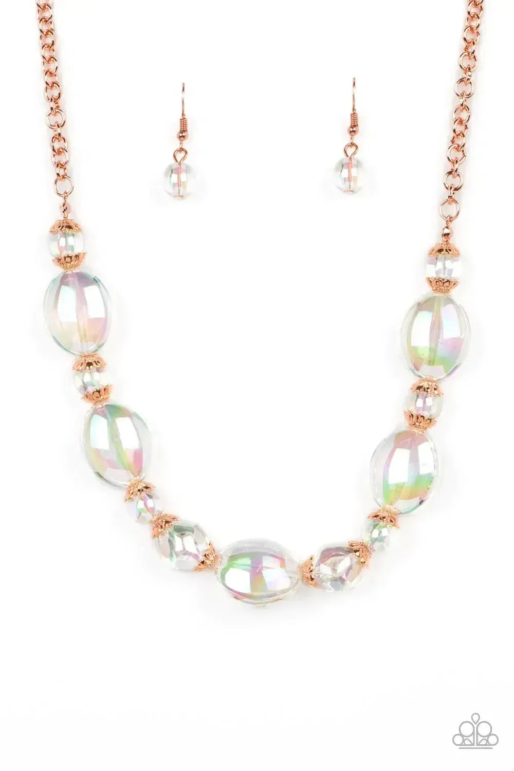 Prismatic Magic Copper Necklace - Paparazzi Accessories- lightbox - CarasShop.com - Paparazzi Jewelry by Cara Jewels