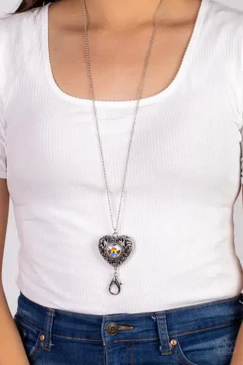 Prismatic Passion Multi Necklace - Paparazzi Accessories-on model - CarasShop.com - Paparazzi Jewelry by Cara Jewels