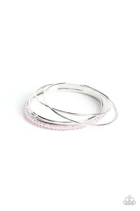 Prismatic Pizazz Pink Bracelet - Paparazzi Accessories- lightbox - CarasShop.com - Paparazzi Jewelry by Cara Jewels