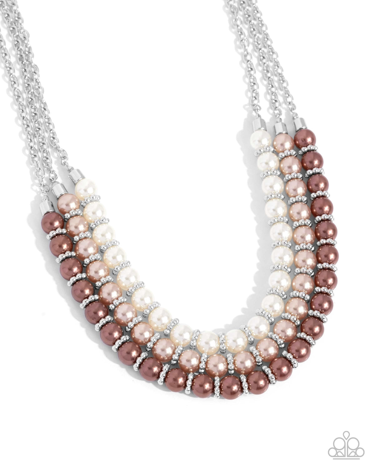 Promising Promenade Brown Pearl Necklace - Paparazzi Accessories- lightbox - CarasShop.com - Paparazzi Jewelry by Cara Jewels
