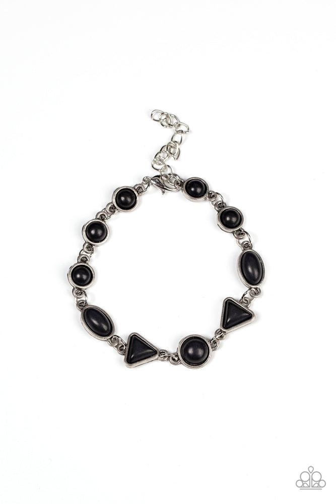 Quarry Quarrel Black Bracelet - Paparazzi Accessories- lightbox - CarasShop.com - Paparazzi Jewelry by Cara Jewels