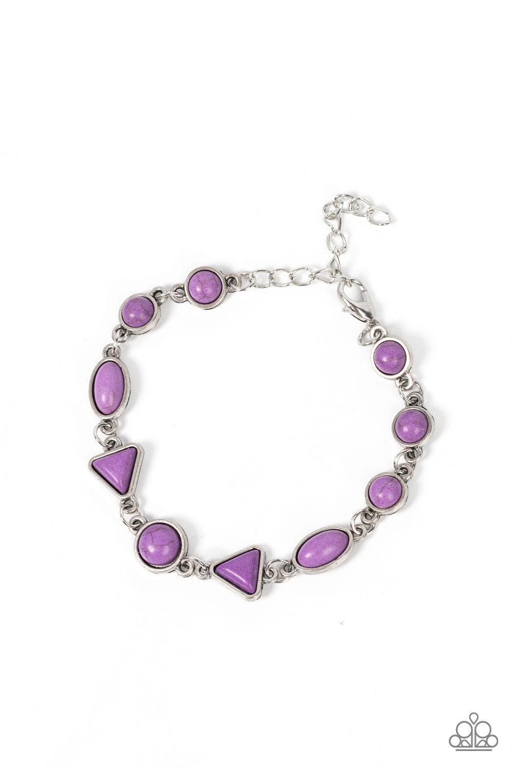 Quarry Quarrel Purple Stone Bracelet - Paparazzi Accessories- lightbox - CarasShop.com - Paparazzi Jewelry by Cara Jewels