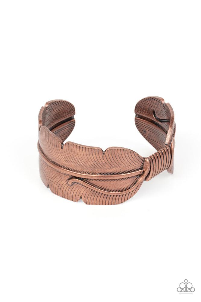 Quill Quencher Copper Bracelet - Paparazzi Accessories- lightbox - CarasShop.com - Paparazzi Jewelry by Cara Jewels