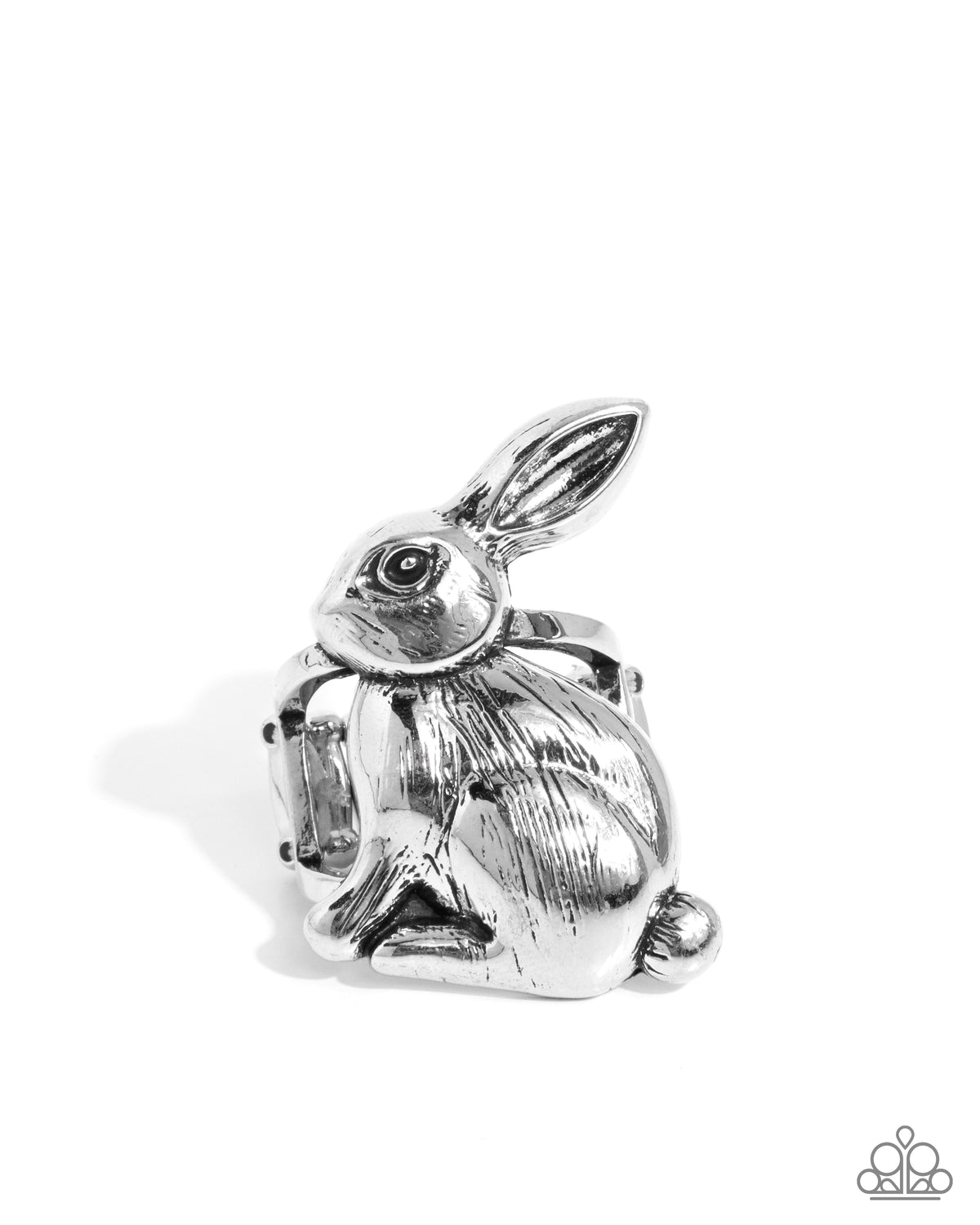 Rabbit Radiance Silver Ring - Paparazzi Accessories- lightbox - CarasShop.com - Paparazzi Jewelry by Cara Jewels