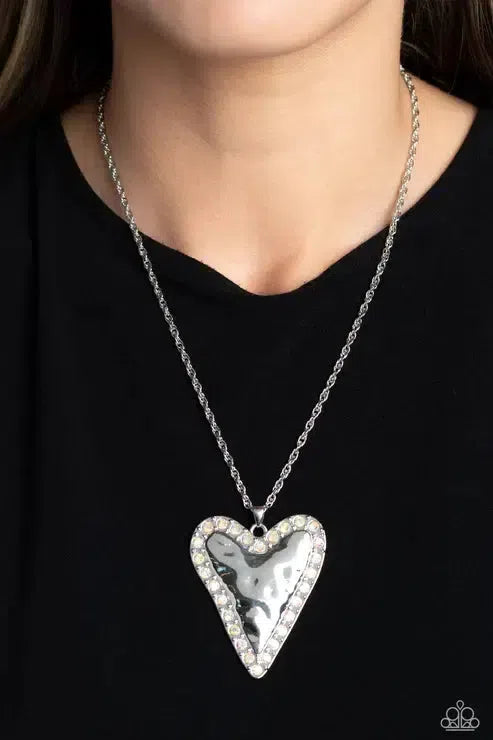 Radiant Romeo Multi Necklace - Paparazzi Accessories-on model - CarasShop.com - Paparazzi Jewelry by Cara Jewels