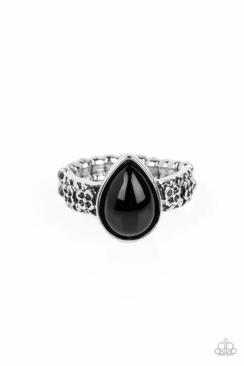 Rainbow Raindrops Black Ring - Paparazzi Accessories- lightbox - CarasShop.com - Paparazzi Jewelry by Cara Jewels
