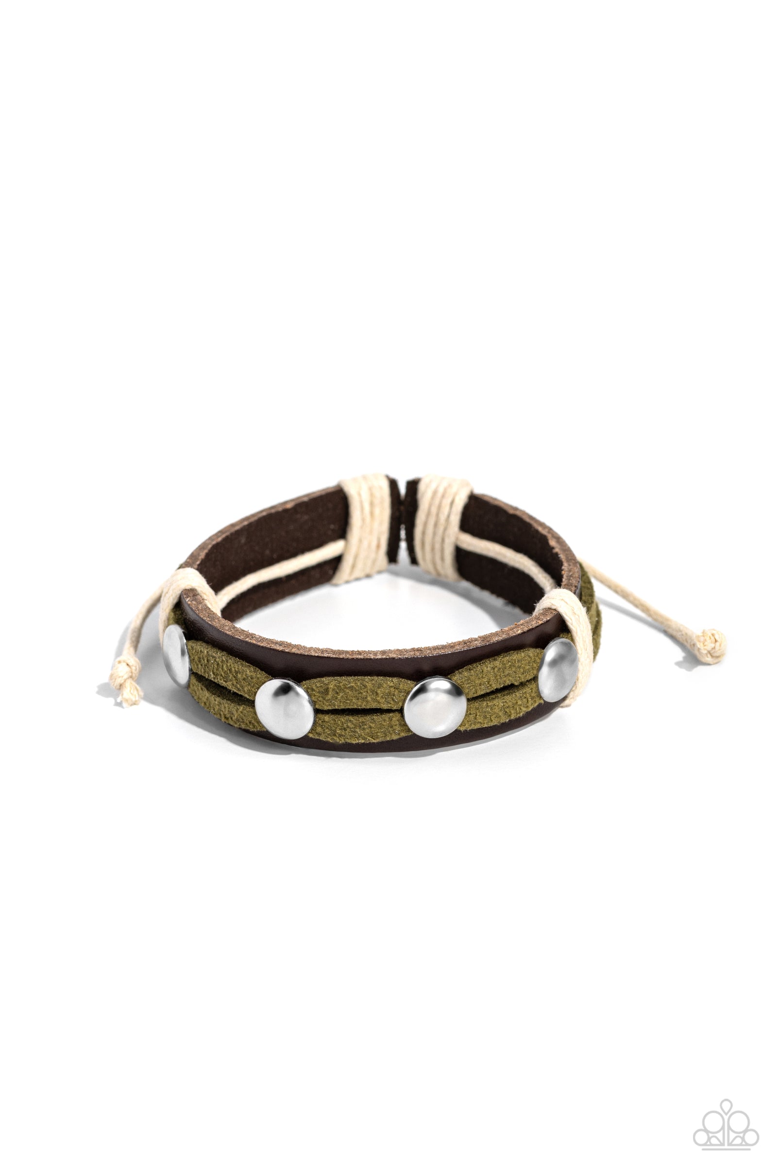 Ready to Ride Green Bracelet - Paparazzi Accessories- lightbox - CarasShop.com - Paparazzi Jewelry by Cara Jewels