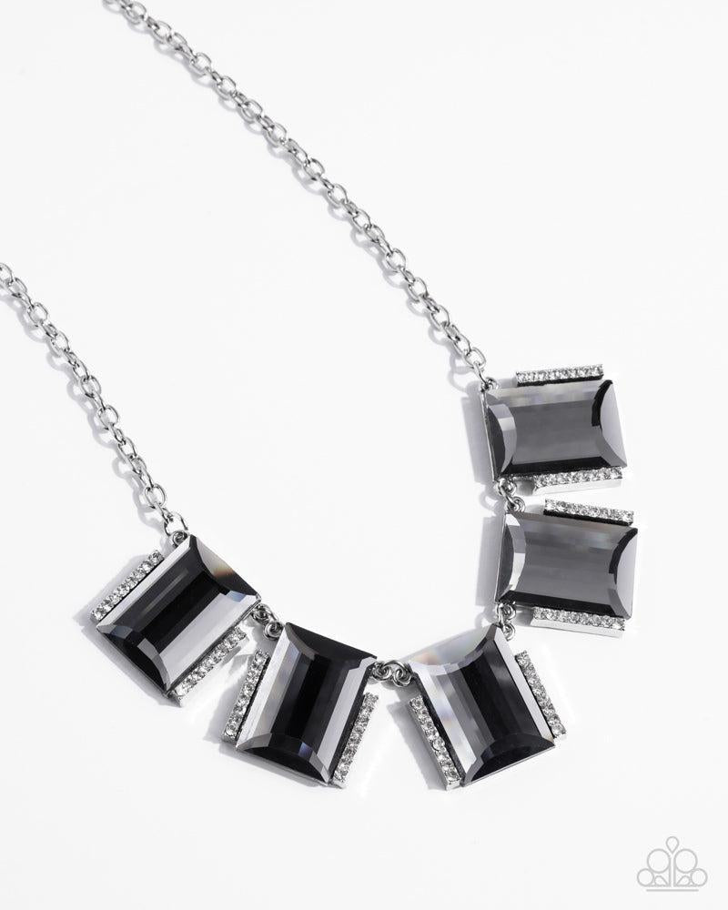 Rebel Racket Silver Necklace - Paparazzi Accessories- lightbox - CarasShop.com - Paparazzi Jewelry by Cara Jewels