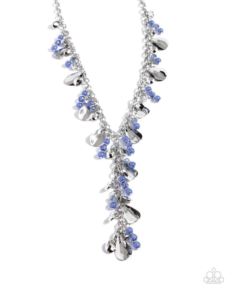 Refined Rush Blue Necklace - Paparazzi Accessories- lightbox - CarasShop.com - Paparazzi Jewelry by Cara Jewels