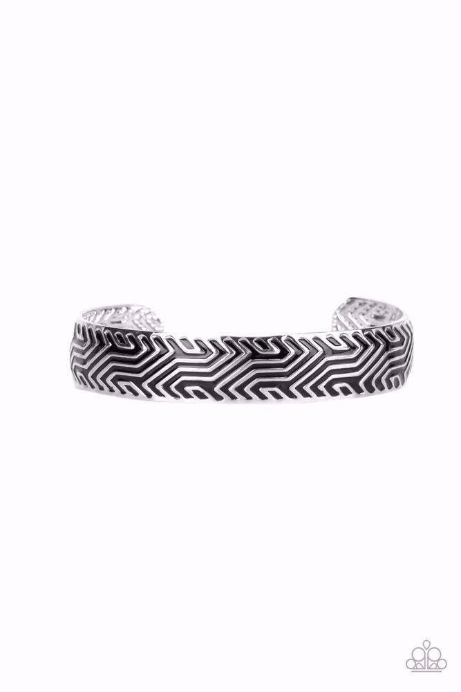 Relic Raider Black Bracelet - Paparazzi Accessories- lightbox - CarasShop.com - Paparazzi Jewelry by Cara Jewels