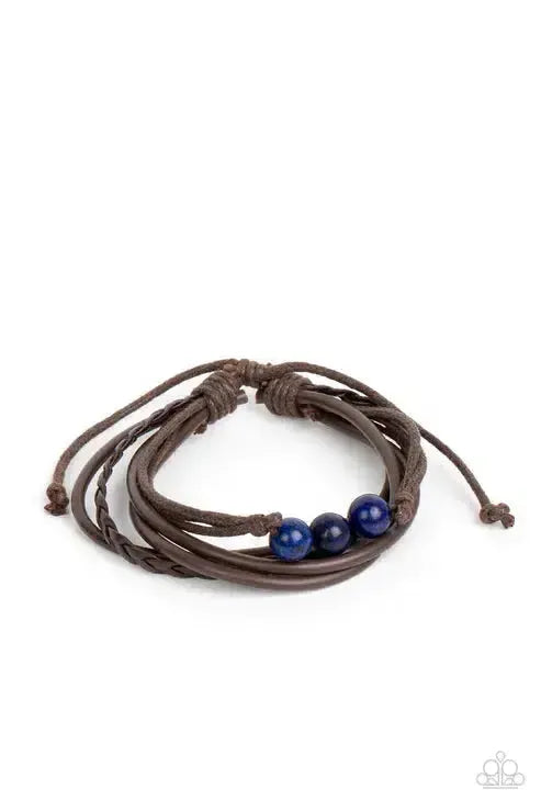Rest Easy Blue Lapis Stone Urban Bracelet - Paparazzi Accessories- lightbox - CarasShop.com - Paparazzi Jewelry by Cara Jewels