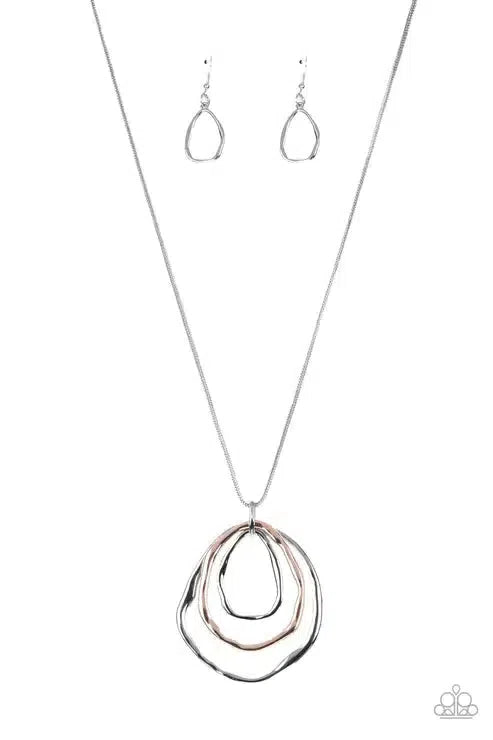 Revamped Relic Silver Necklace - Paparazzi Accessories- lightbox - CarasShop.com - Paparazzi Jewelry by Cara Jewels