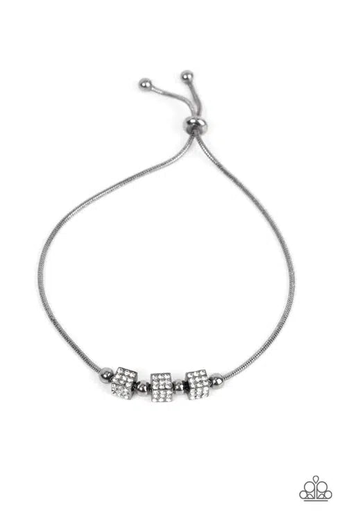 Roll Out The Radiance Black Bracelet - Paparazzi Accessories- lightbox - CarasShop.com - Paparazzi Jewelry by Cara Jewels