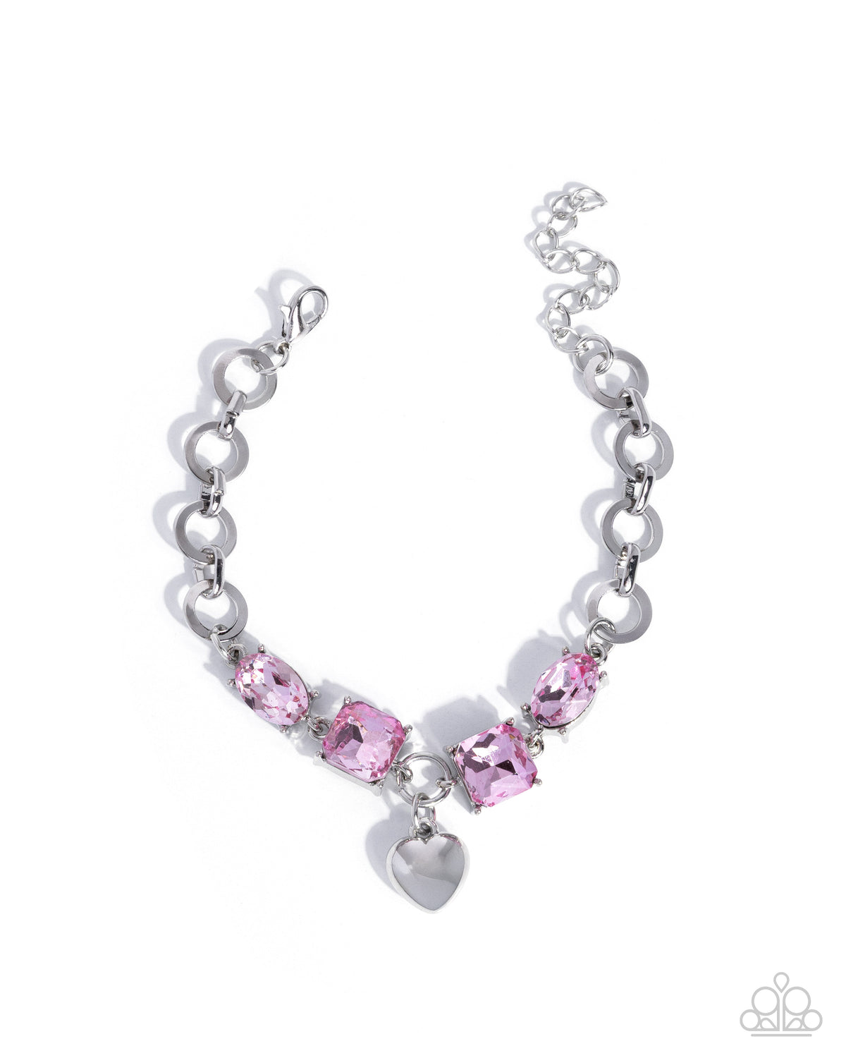 Romantic Rescue Pink Gem Bracelet - Paparazzi Accessories- lightbox - CarasShop.com - Paparazzi Jewelry by Cara Jewels
