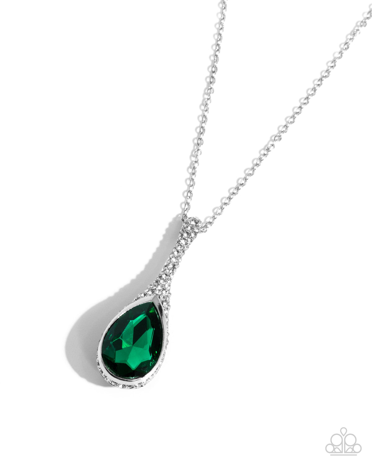 Rosy Revival Green Gem Necklace - Paparazzi Accessories- lightbox - CarasShop.com - Paparazzi Jewelry by Cara Jewels