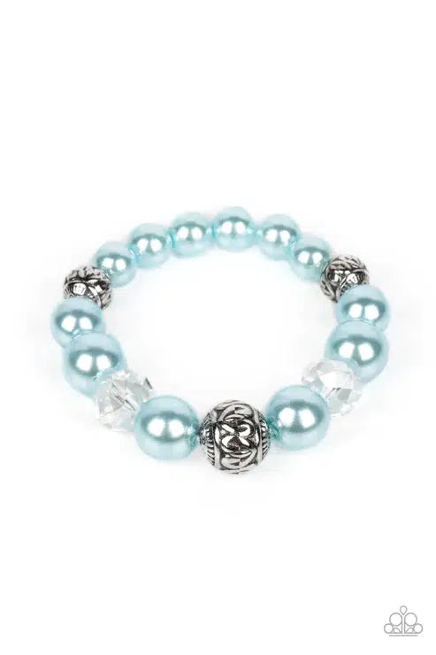 Royal Reward Blue Bracelet - Paparazzi Accessories- lightbox - CarasShop.com - Paparazzi Jewelry by Cara Jewels