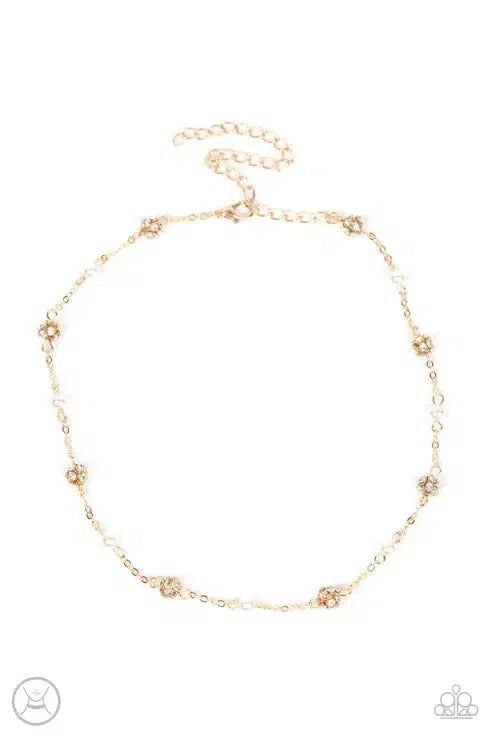 Rumored Romance Gold Necklace - Paparazzi Accessories- lightbox - CarasShop.com - Paparazzi Jewelry by Cara Jewels