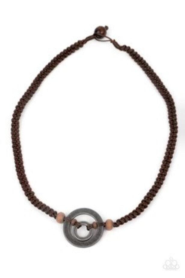 Rural Reef Brown Necklace - Paparazzi Accessories- lightbox - CarasShop.com - Paparazzi Jewelry by Cara Jewels