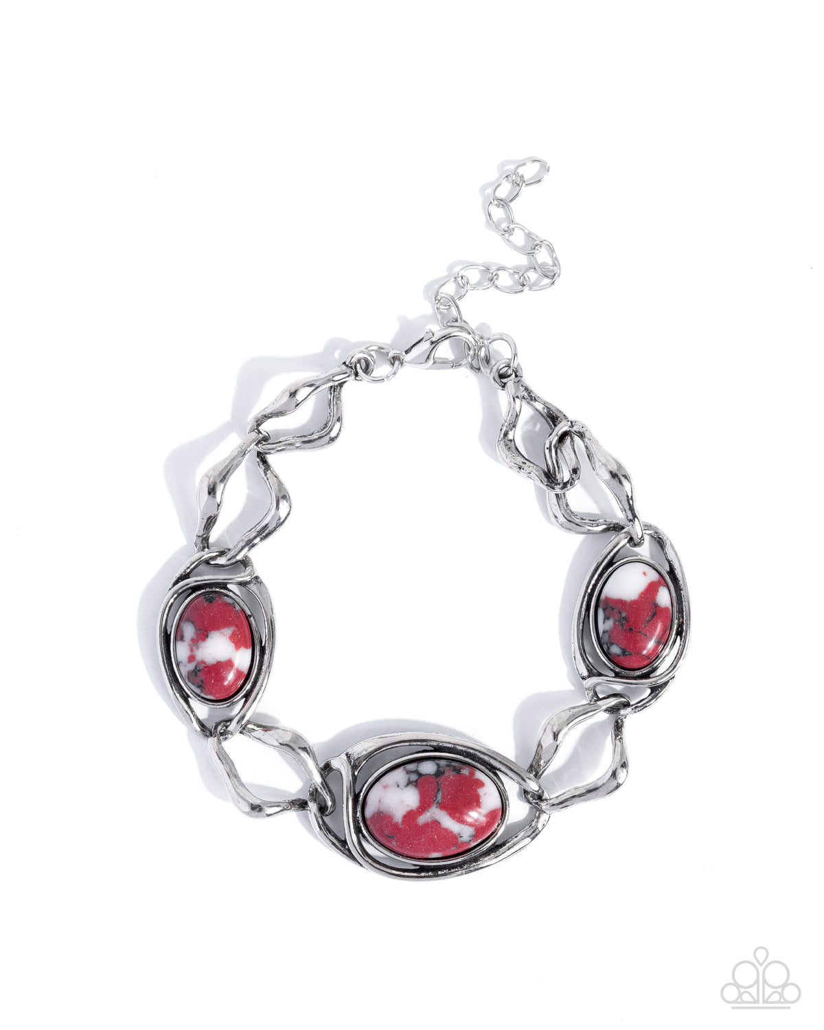 Santa Fe Superstar Red Stone Bracelet - Paparazzi Accessories- lightbox - CarasShop.com - Paparazzi Jewelry by Cara Jewels