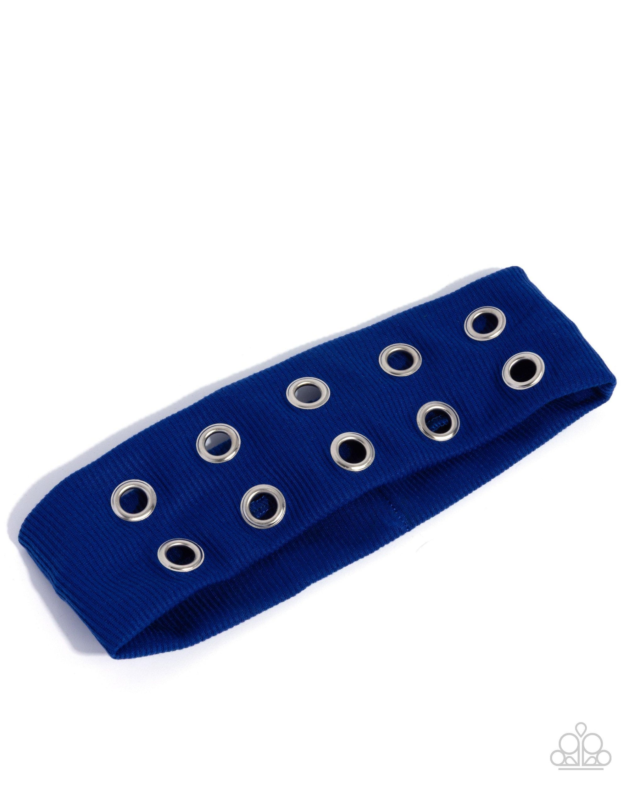 Sassy Secret Blue Headband - Paparazzi Accessories- lightbox - CarasShop.com - Paparazzi Jewelry by Cara Jewels