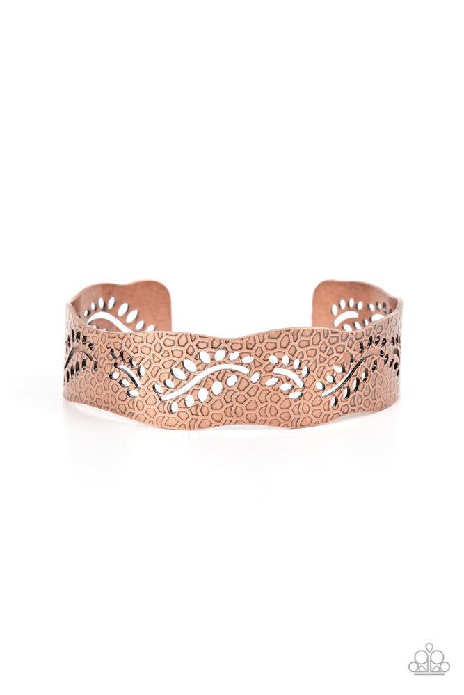 Savanna Oasis Copper Bracelet - Paparazzi Accessories- lightbox - CarasShop.com - Paparazzi Jewelry by Cara Jewels