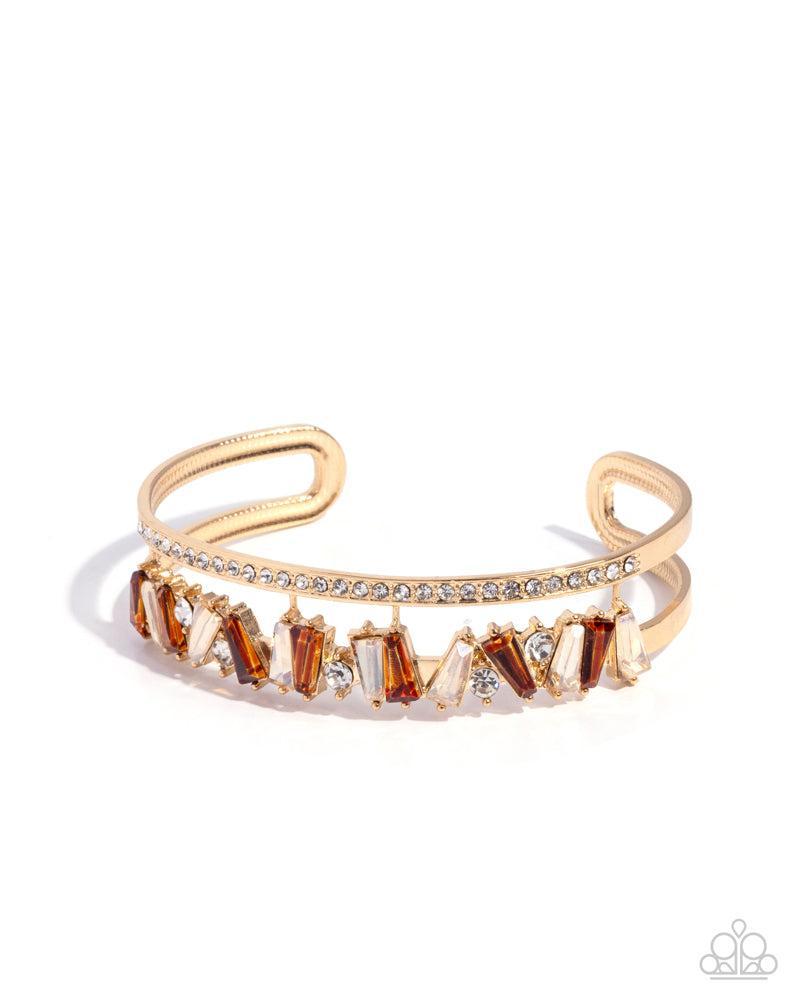 Sculpted Splendor Brown Bracelet - Paparazzi Accessories- lightbox - CarasShop.com - Paparazzi Jewelry by Cara Jewels