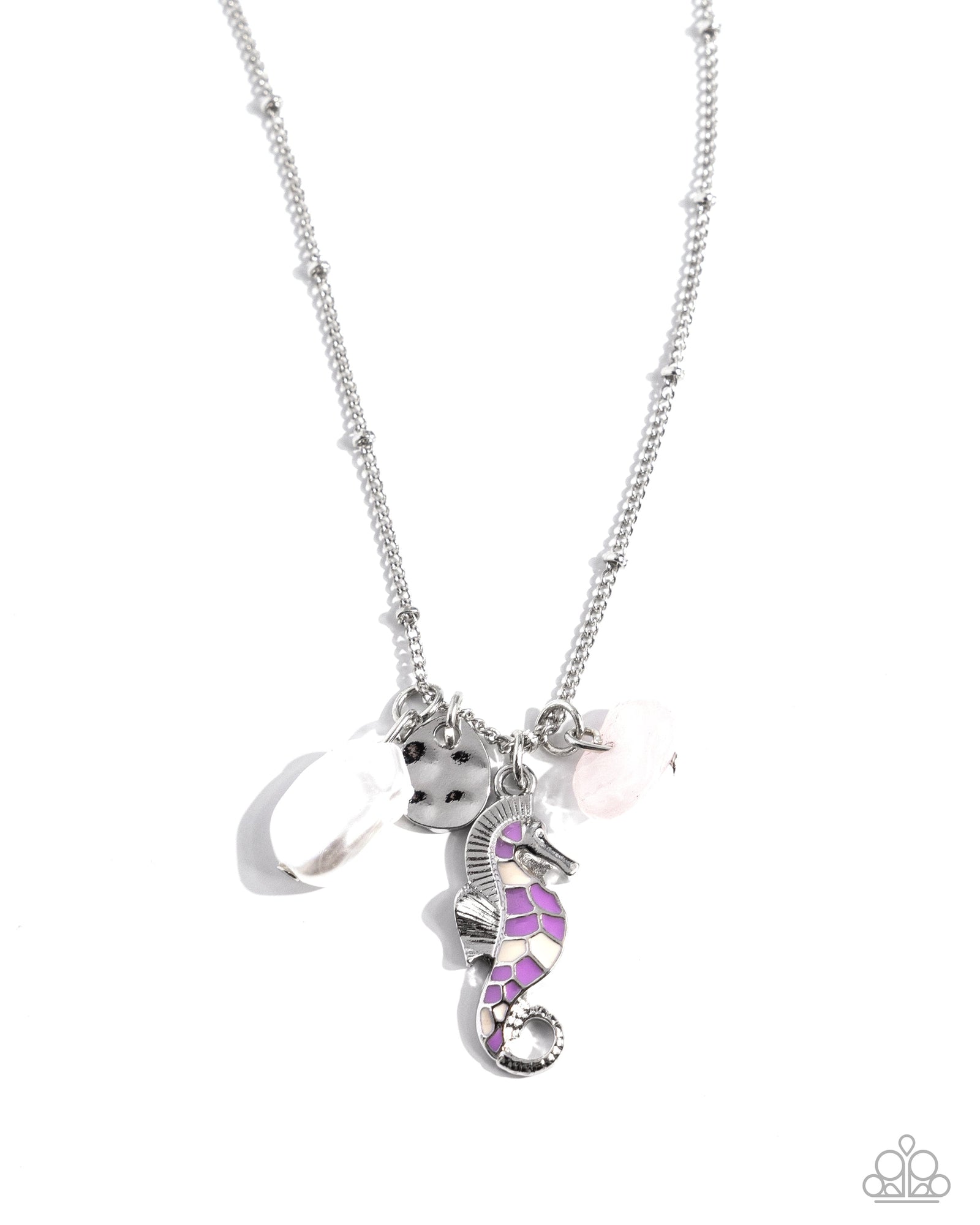 Seahorse Shimmer Purple Necklace - Paparazzi Accessories- lightbox - CarasShop.com - Paparazzi Jewelry by Cara Jewels