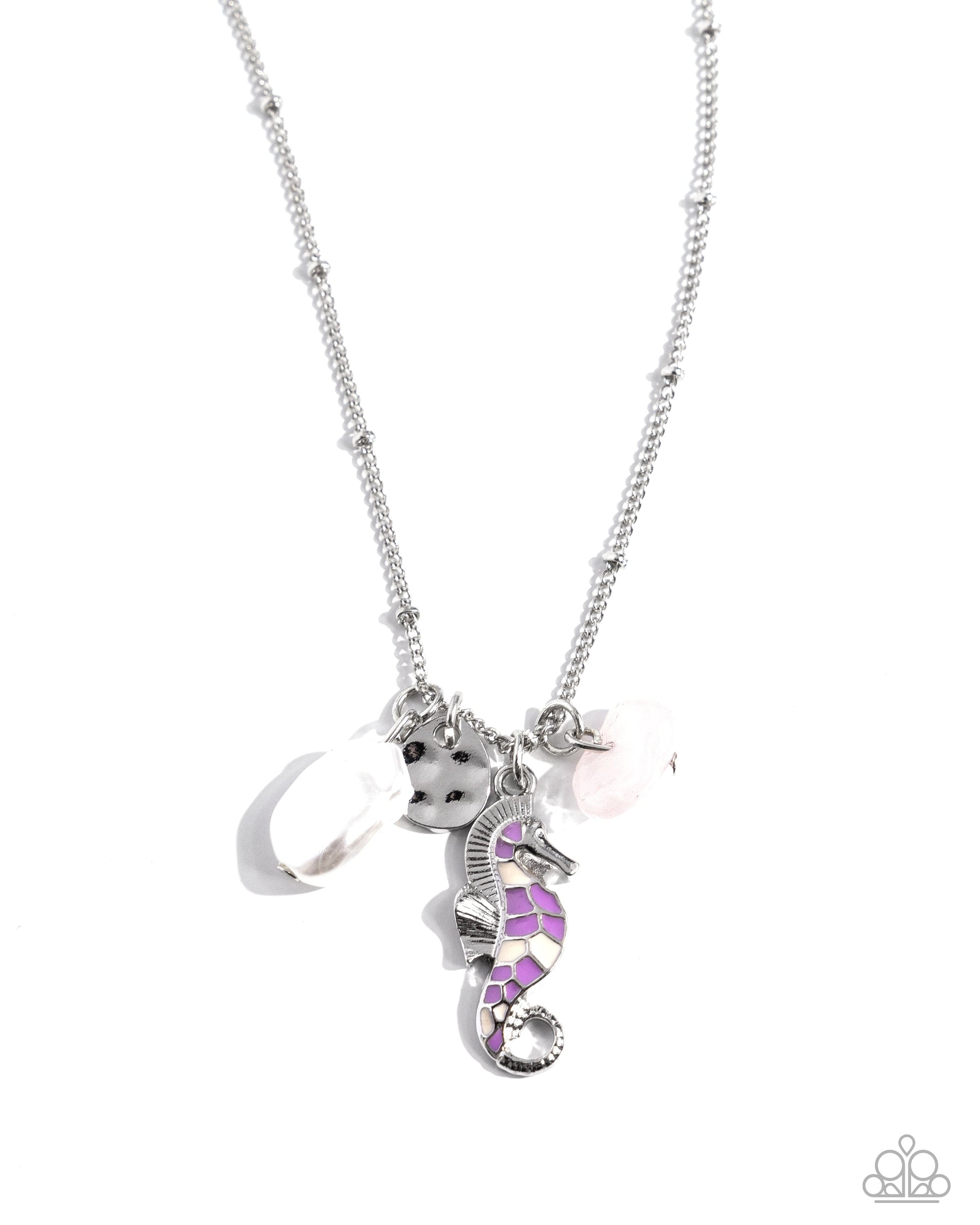 Seahorse Shimmer Purple Necklace - Paparazzi Accessories- lightbox - CarasShop.com - Paparazzi Jewelry by Cara Jewels