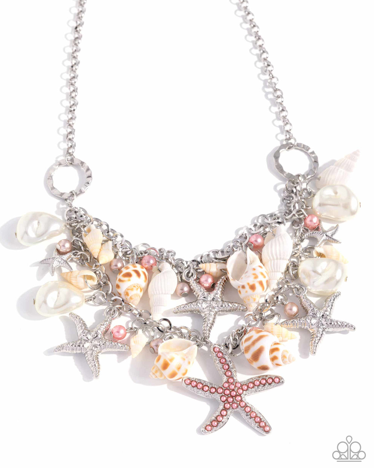 Seashell Shanty Multi Necklace - Paparazzi Accessories- lightbox - CarasShop.com - Paparazzi Jewelry by Cara Jewels