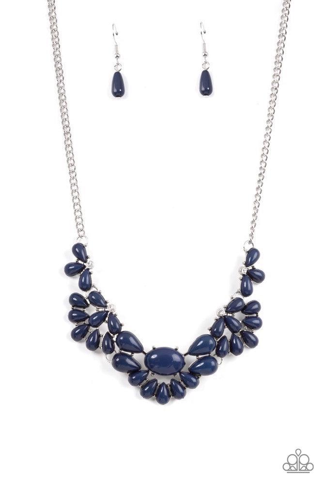 Secret GARDENISTA Blue Necklace - Paparazzi Accessories- lightbox - CarasShop.com - Paparazzi Jewelry by Cara Jewels