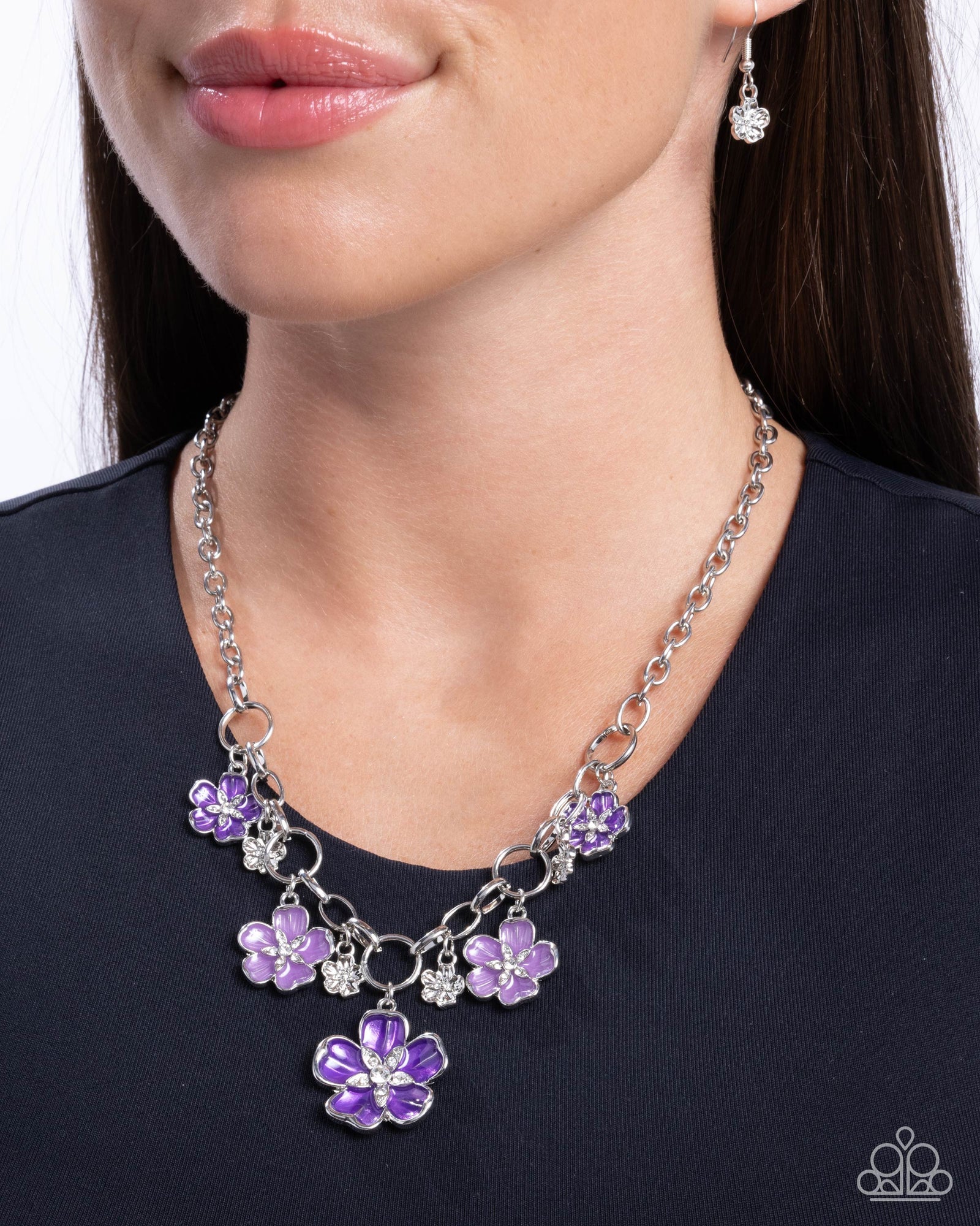 Secretive Sprig Purple Necklace - Paparazzi Accessories- lightbox - CarasShop.com - Paparazzi Jewelry by Cara Jewels