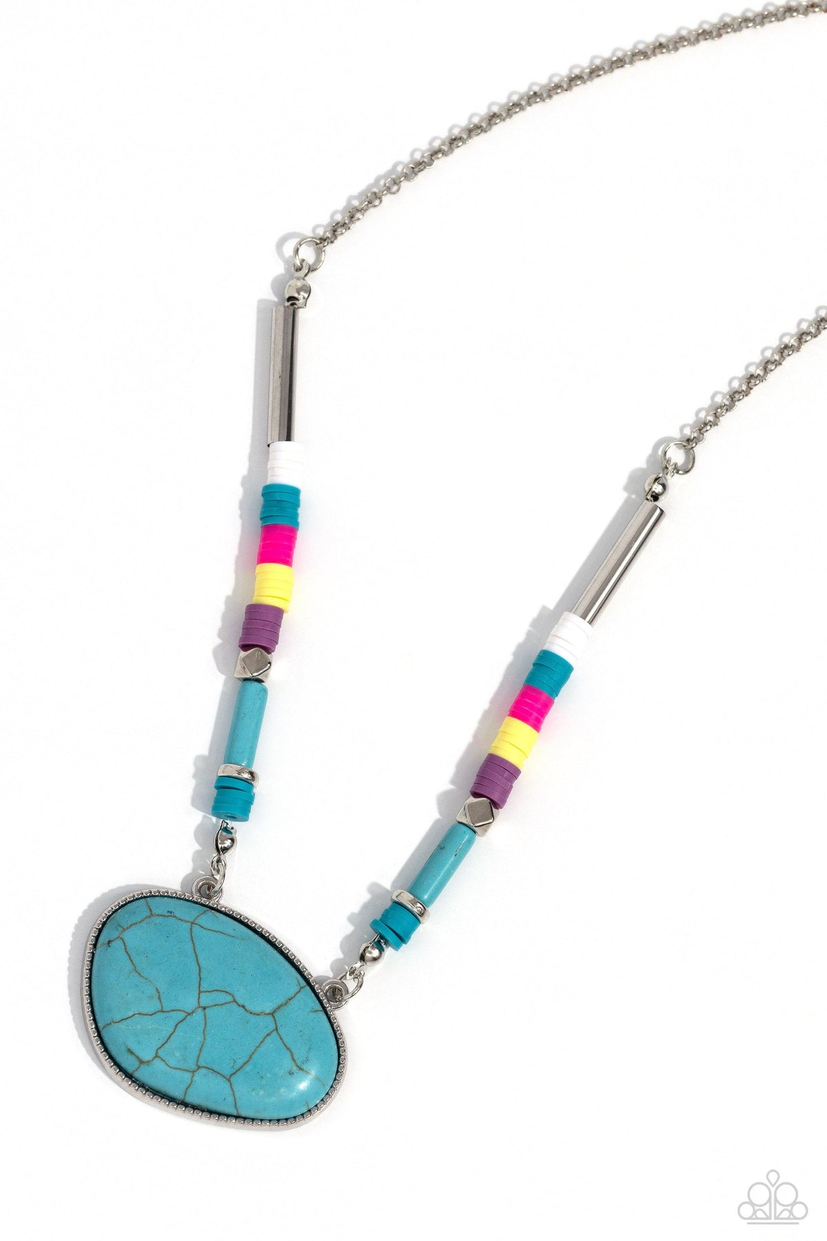 Seize the Sahara Multi Stone Necklace - Paparazzi Accessories- lightbox - CarasShop.com - Paparazzi Jewelry by Cara Jewels