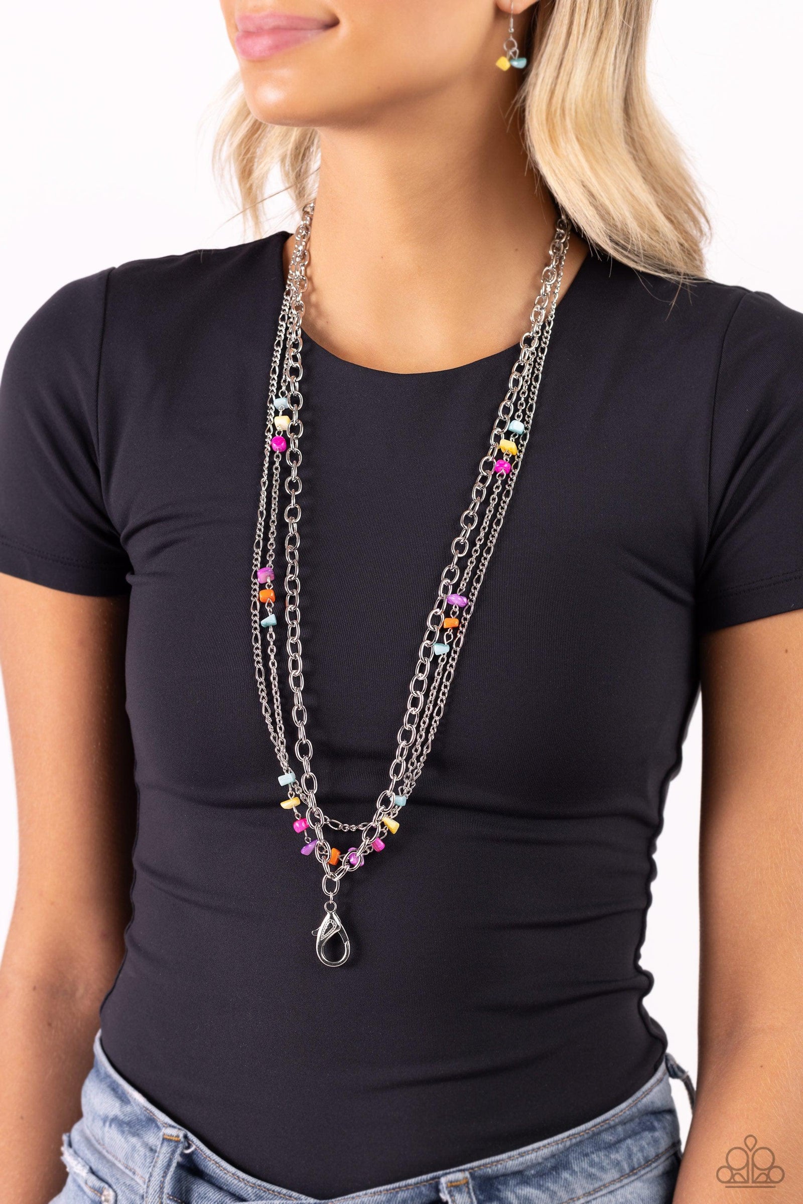 Seize the Stacks Multi Lanyard Necklace - Paparazzi Accessories- lightbox - CarasShop.com - Paparazzi Jewelry by Cara Jewels