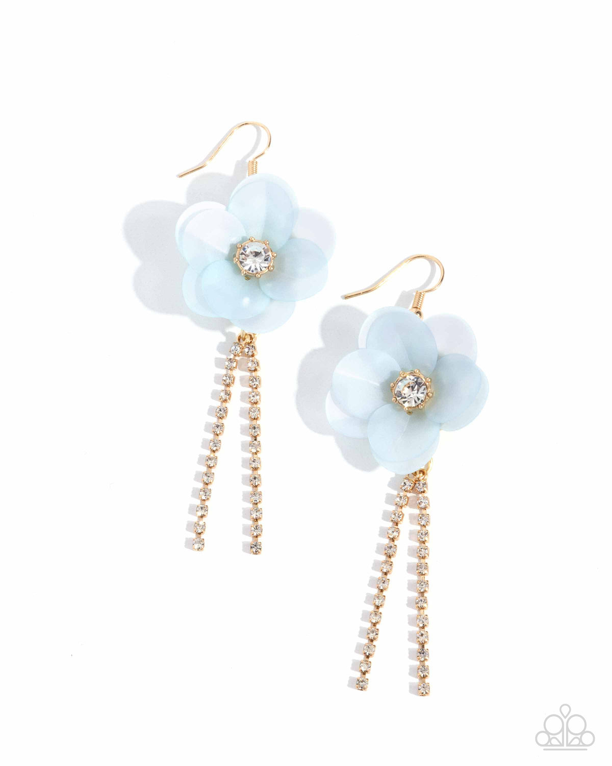 Serene State of Mind Blue Flower Earrings - Paparazzi Accessories- lightbox - CarasShop.com - Paparazzi Jewelry by Cara Jewels