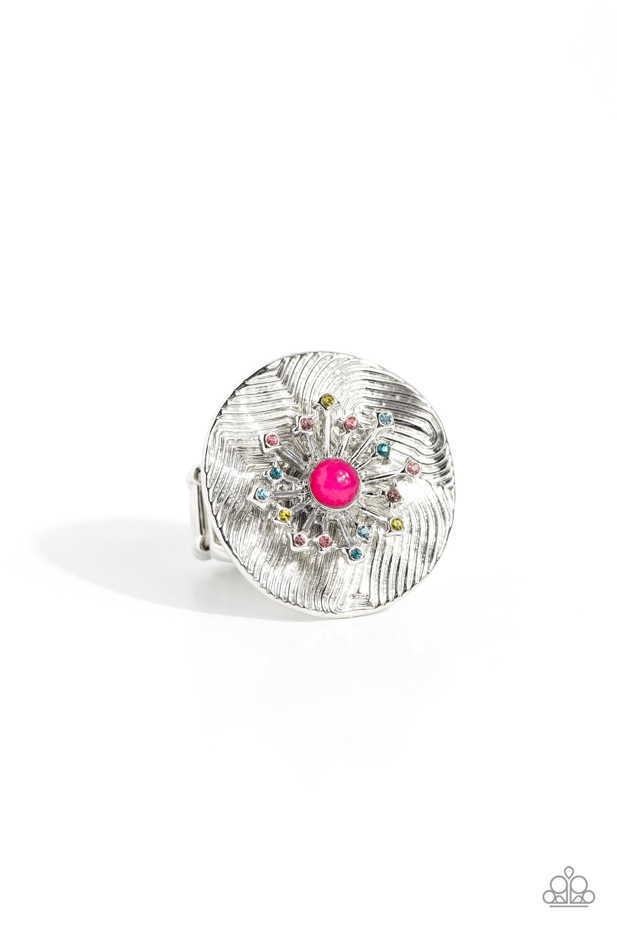 Seriously SUNBURST Pink Ring - Paparazzi Accessories- lightbox - CarasShop.com - Paparazzi Jewelry by Cara Jewels