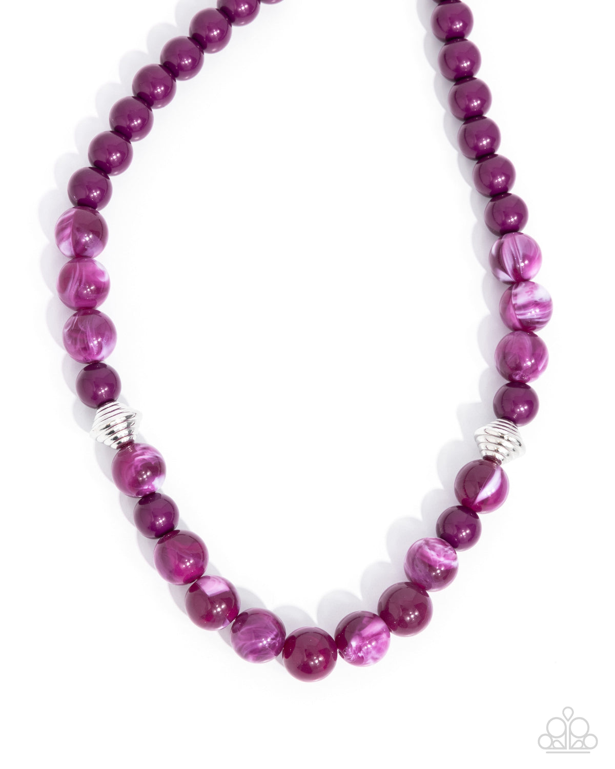 Showroom Swirl Purple Necklace - Paparazzi Accessories- lightbox - CarasShop.com - Paparazzi Jewelry by Cara Jewels