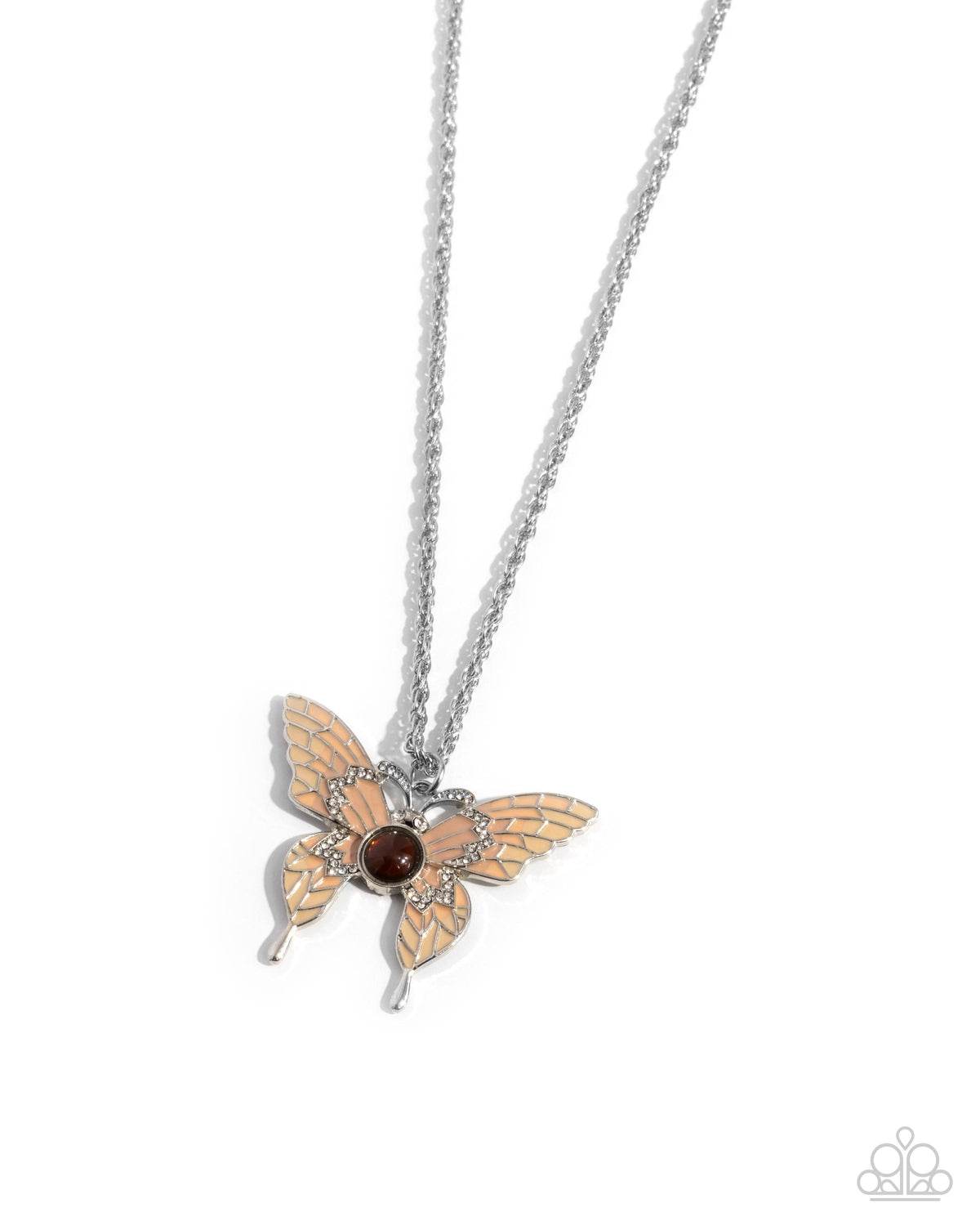 Showstopping Shuttle Brown Butterfly Necklace - Paparazzi Accessories- lightbox - CarasShop.com - Paparazzi Jewelry by Cara Jewels
