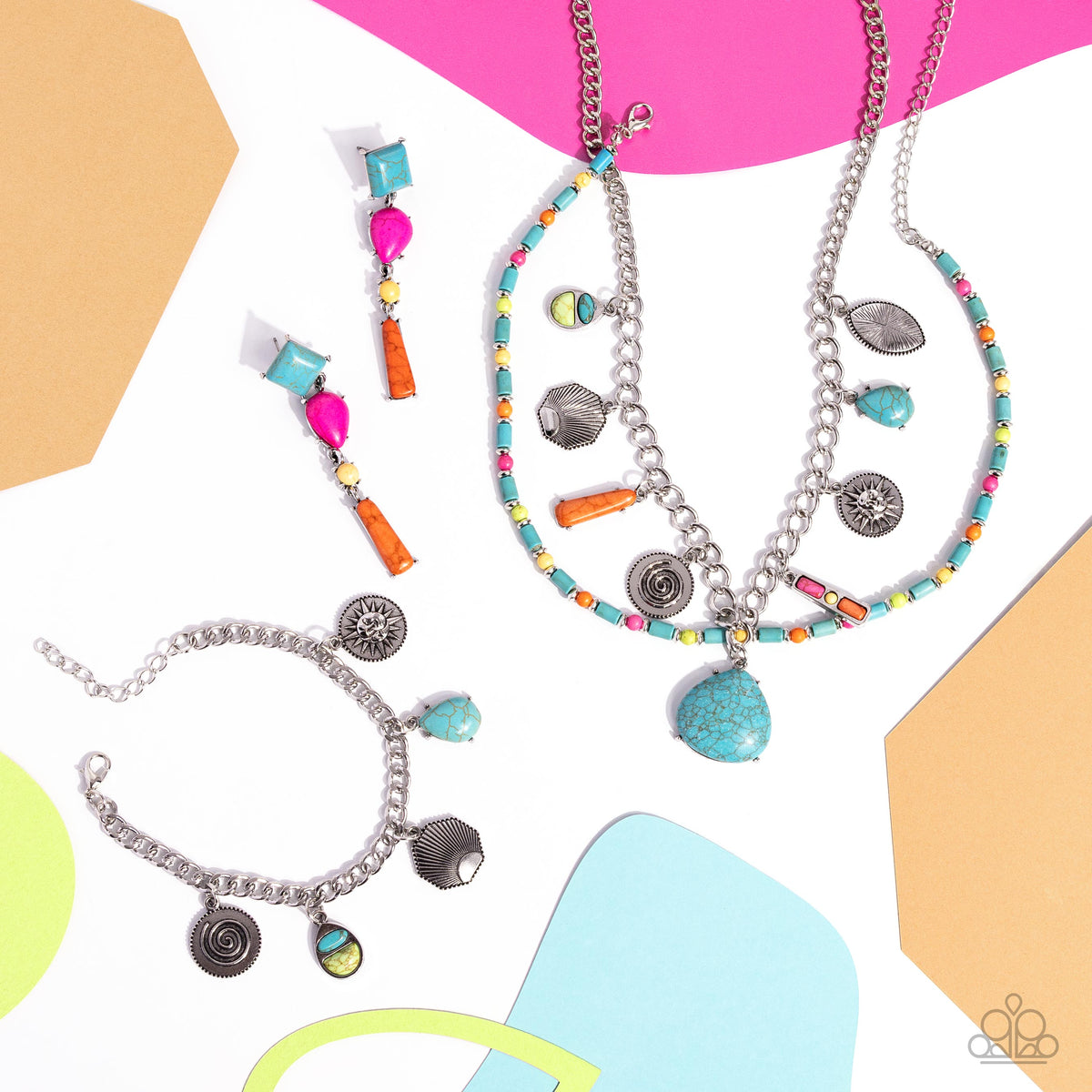 Simply Santa Fe Set - February 2024 - Paparazzi Accessories- Set Collage - CarasShop.com - Paparazzi Jewelry by Cara Jewels