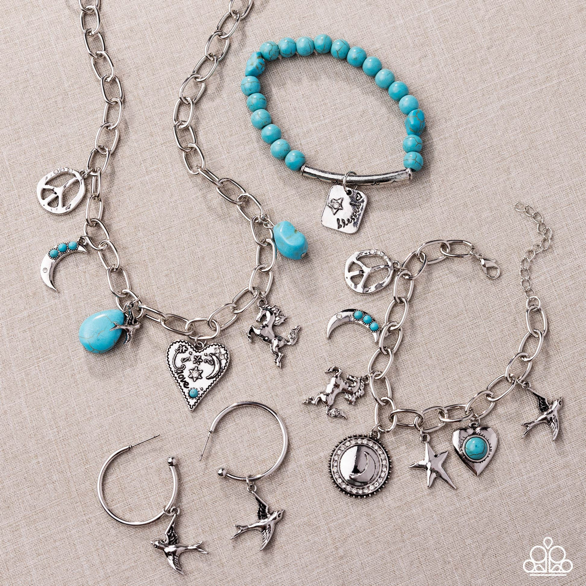 Simply Santa Fe Set - February 2025 - Paparazzi Accessories- Set Collage - CarasShop.com - Paparazzi Jewelry by Cara Jewels