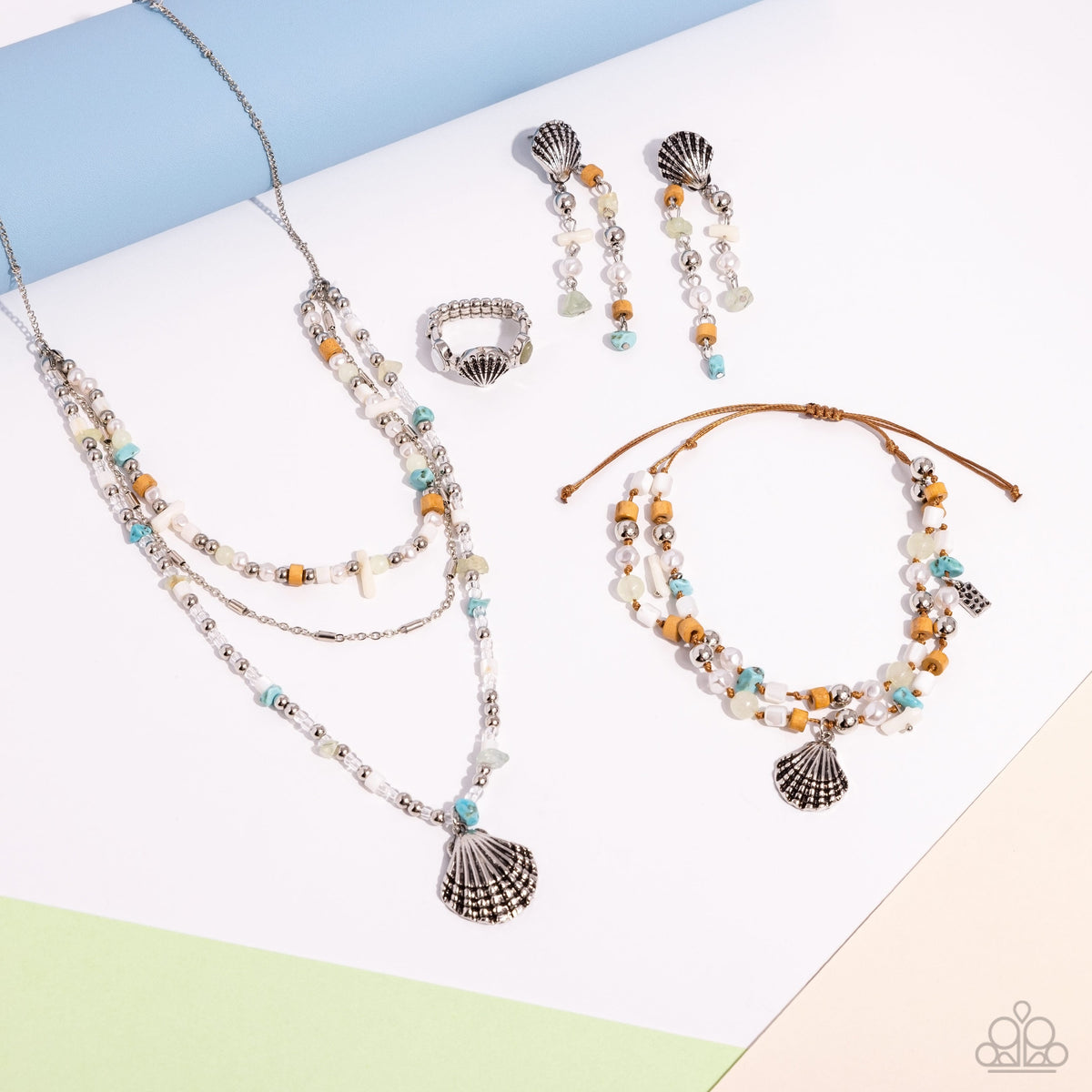 Simply Santa Fe Set - March 2024 - Paparazzi Accessories- Set Collage - CarasShop.com - Paparazzi Jewelry by Cara Jewels