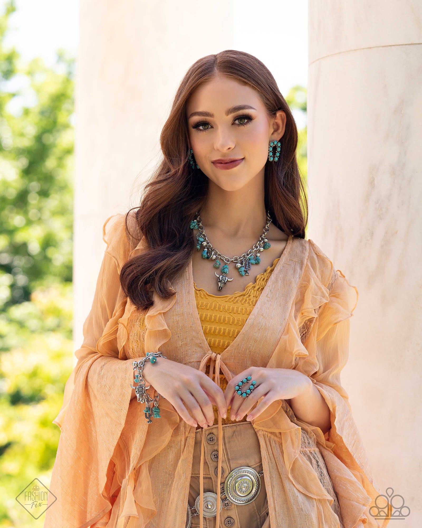 Simply Santa Fe Set - September 2024 - Paparazzi Accessories- Complete Look - CarasShop.com - Paparazzi Jewelry by Cara Jewels