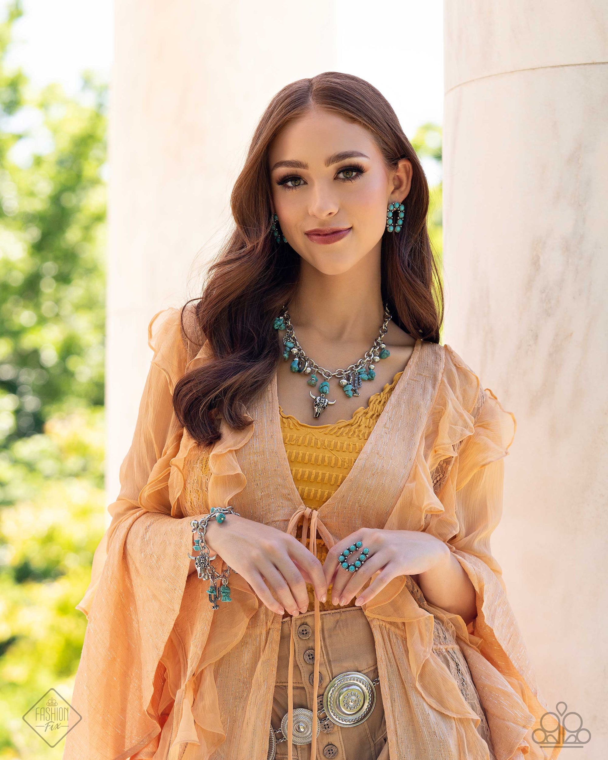 Simply Santa Fe Set - September 2024 - Paparazzi Accessories- Complete Look - CarasShop.com - Paparazzi Jewelry by Cara Jewels