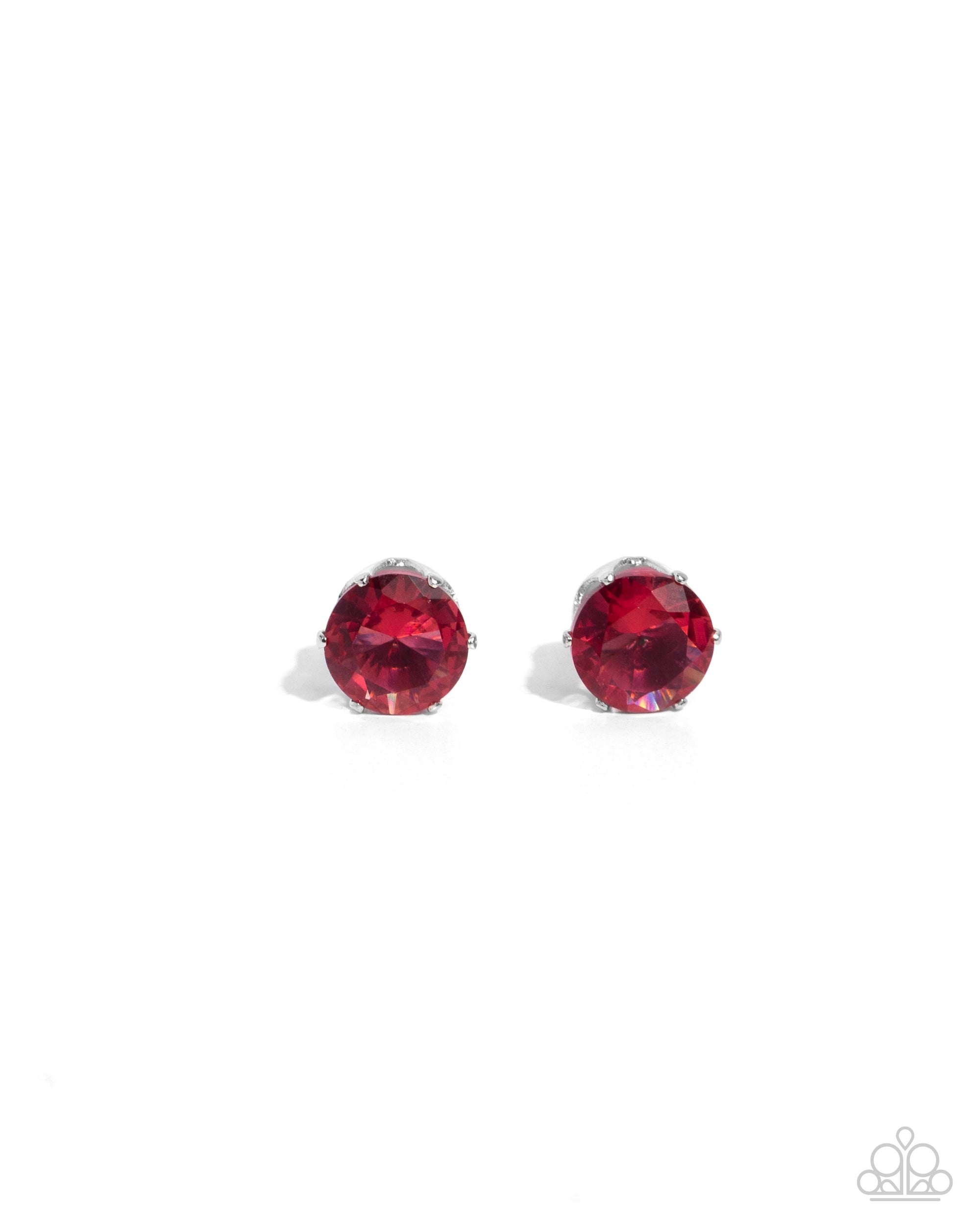 Simply Sublime Pink Rhinestone Post Earrings - Paparazzi Accessories- lightbox - CarasShop.com - Paparazzi Jewelry by Cara Jewels