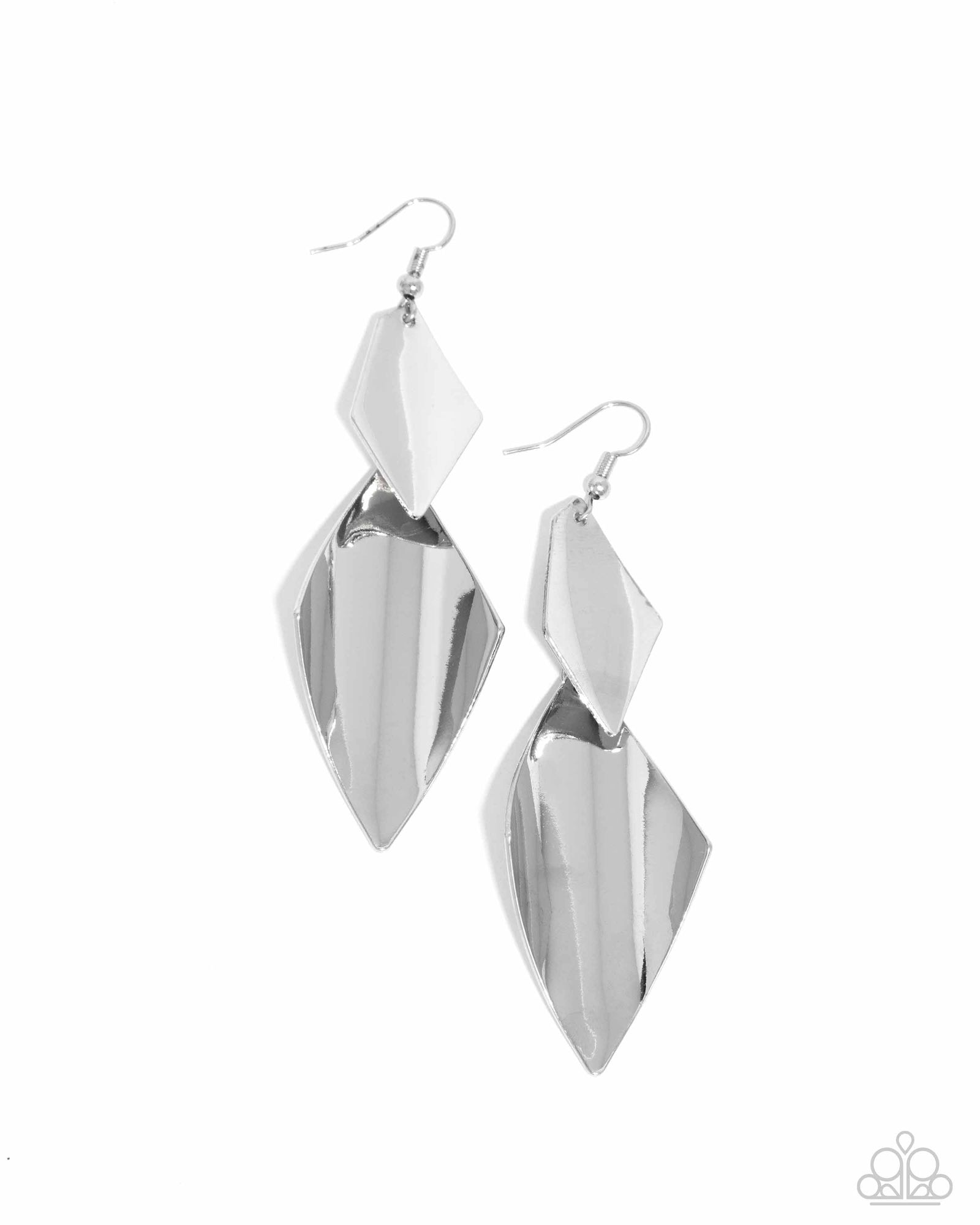 Skillfully Sheared Silver Earrings - Paparazzi Accessories- lightbox - CarasShop.com - Paparazzi Jewelry by Cara Jewels