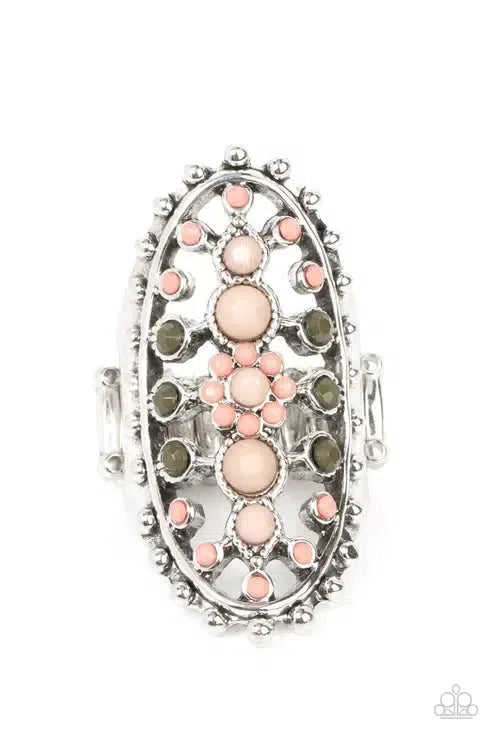 Sonoran Solstice Pink Ring - Paparazzi Accessories- lightbox - CarasShop.com - Paparazzi Jewelry by Cara Jewels