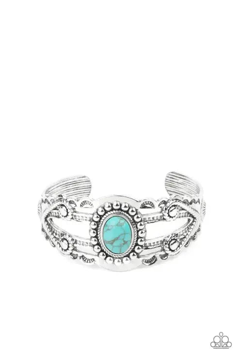 Sonoran Soul Searcher Blue Bracelet - Paparazzi Accessories- lightbox - CarasShop.com - Paparazzi Jewelry by Cara Jewels