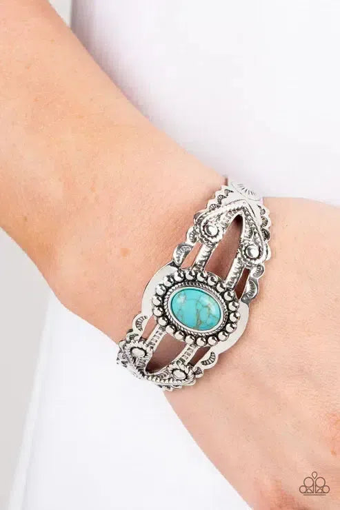 Sonoran Soul Searcher Blue Bracelet - Paparazzi Accessories- lightbox - CarasShop.com - Paparazzi Jewelry by Cara Jewels
