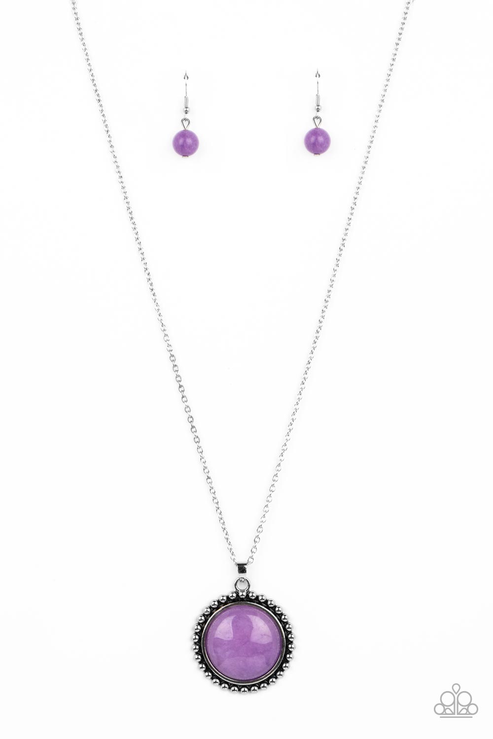 Sonoran Summer Purple Stone Necklace - Paparazzi Accessories- lightbox - CarasShop.com - Paparazzi Jewelry by Cara Jewels