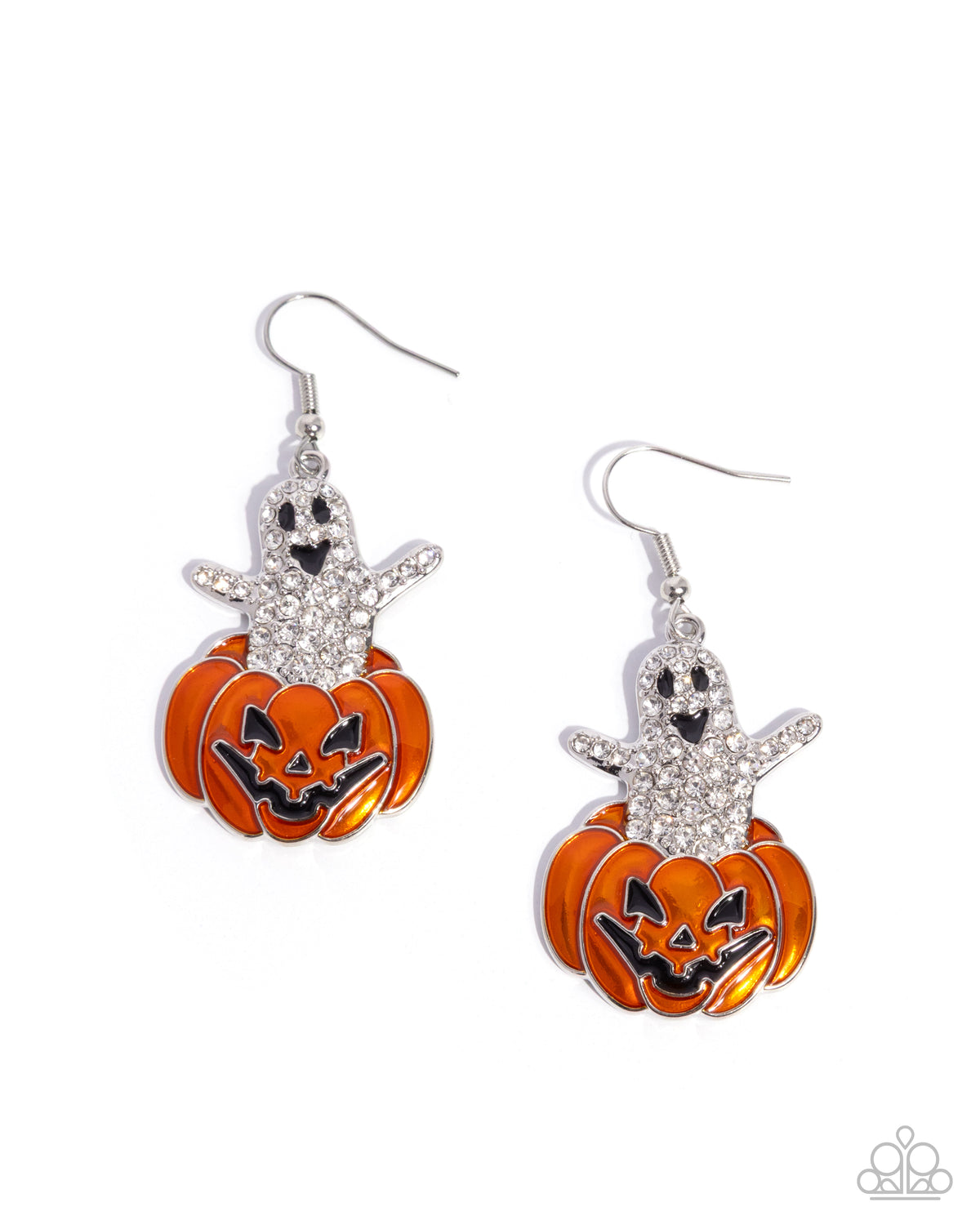 Spooky Statement Multi Ghost & Pumpkin Earrings - Paparazzi Accessories- lightbox - CarasShop.com - Paparazzi Jewelry by Cara Jewels
