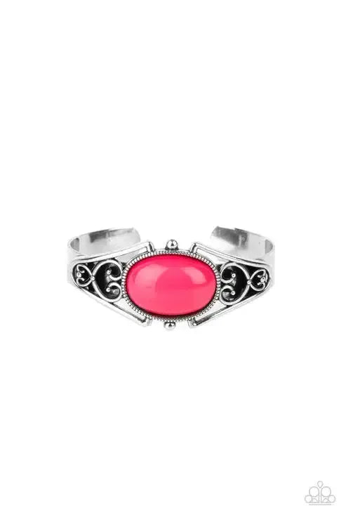 Springtime Trendsetter Pink Bracelet - Paparazzi Accessories- lightbox - CarasShop.com - Paparazzi Jewelry by Cara Jewels